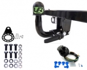 Hyundai SANTA-FE Horizontal detachable Towbar incl. 7 pin universal wiring kit