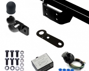 Volkswagen TRANSPORTER T5 - Plateau Flange ball Towbar incl. 7 pin universal multiplex wiring kit