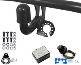 Volkswagen GOLF 6 CABRIOLET Fixed swan neck Towbar incl. 7 pin universal multiplex wiring kit