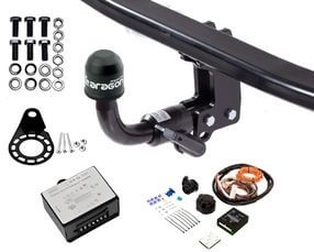 Horizontal detachable Towbar + 7 pin universal multiplex wiring kit 