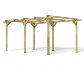 1 car bois CARPORT 1 VOITURE BOIS AUTOPORTANT HENRI