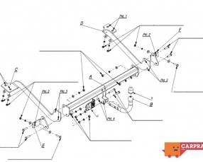 Attelage, attache-remorque pour CITROEN BERLINGO 2 - Long 4m63 de 2008 à aujourd'hui