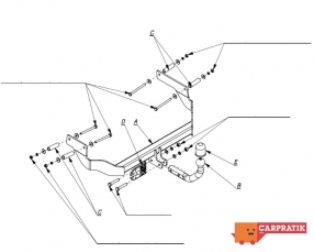 Attelage, attache-remorque pour CITROEN NEMO de 2008 à aujourd'hui 