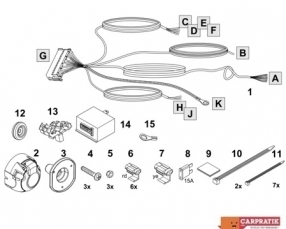 Faisceau attache remorque  Chevrolet ORLANDO 